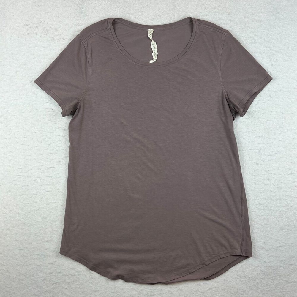Womens Lululemon Crew Neck Purple Short Sleeve Athletic Tee T-Shirt Size‎ 8 GUC